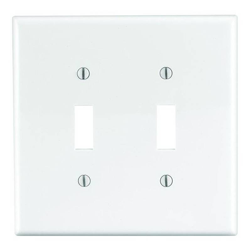 4591228 2-toggle Midway Nylon Wall Plate, White