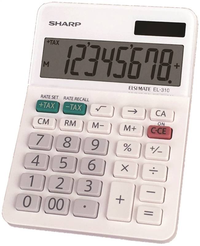 Victor Technology 6921605 Semi Desktop Calculator, White