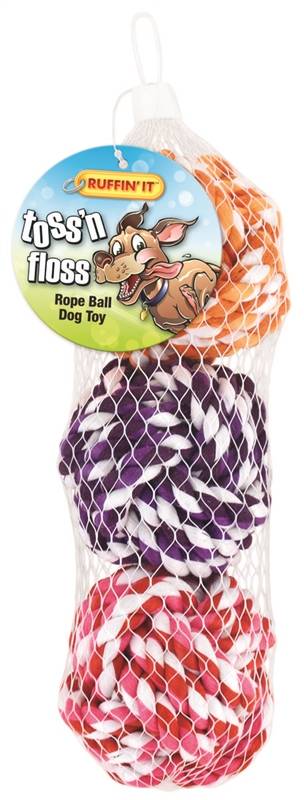 4767406 Rope-ball Pet Toy, 3 Count