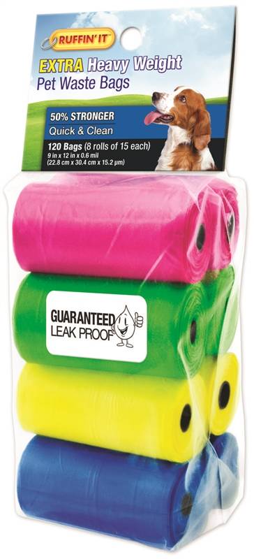4767315 Dog Waste Assorted Color Bags, 120 Count