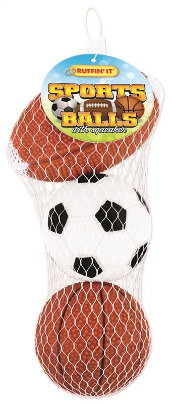 4767414 Vinyl Sports Ball Pet Toy, 3 Count