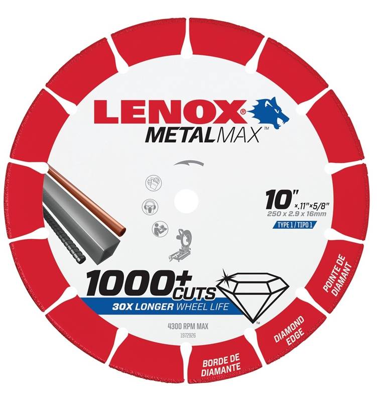 3602042 10 X 0.62 In. Metalmax Diamond Cutoff Wheel