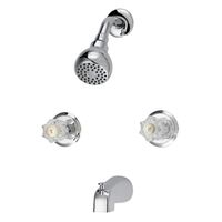 1648088 Double Handle Tub Shower Faucet, Chrome