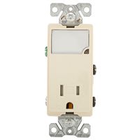 1452952 Combination Led Nightlight With Tr Receptacle, Light Almond