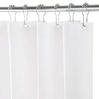 Shower Curtain Lightweight Liner, White