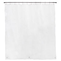 Medium Weight Peva Shower Curtain Liner, White