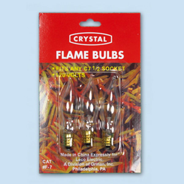 5994439 Flame Candle Light Bulbs, Clear - Pack Of 3