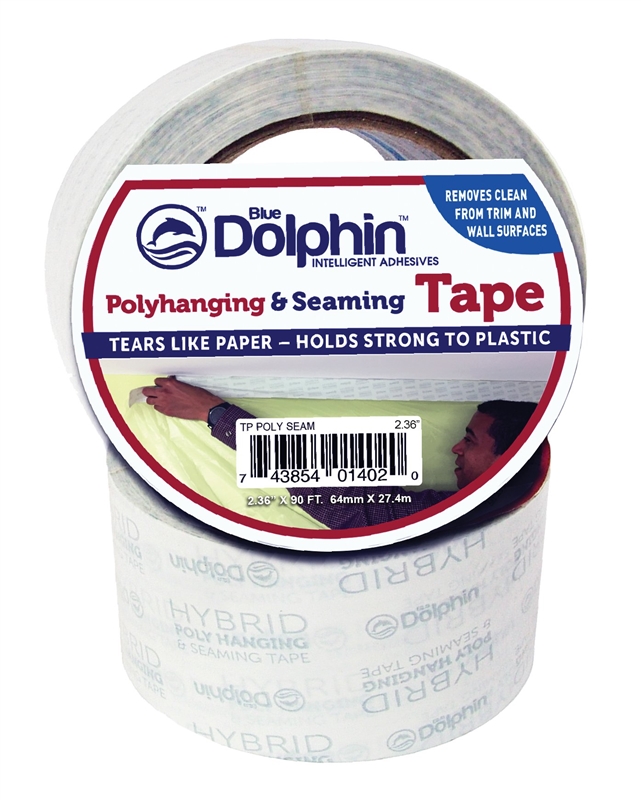 7193345 2.36 In. X 90 Ft. Polyhanging & Seaming Tape, Clear