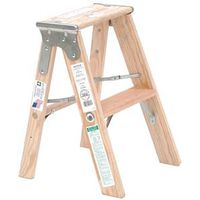 3528841 2 Ft. Extra Heavy Duty Wood Step Ladder, Brown