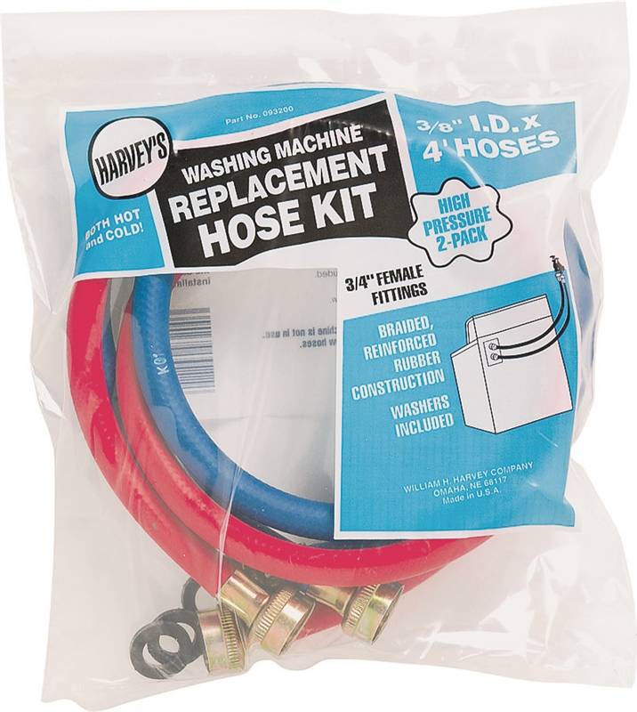 3546892 4 Ft. Washing Machine Hose Of Epdm Rubber With Fitting Washers - Pack Of 2