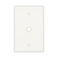 Cooper Wiring 0803825 Coaxial Wall Plate 1g Telephone Box, Light Almond