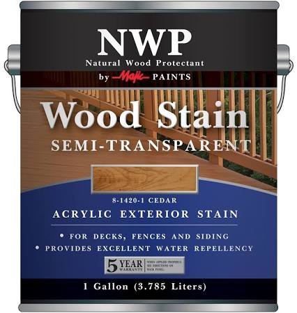 9261173 1 Gal Wood Stain Acrylic Semi Transparent Cedar Paint
