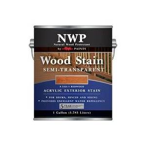 9261181 1 Gal Wood Stain Acrylic Semi Transparent Redwood Paint