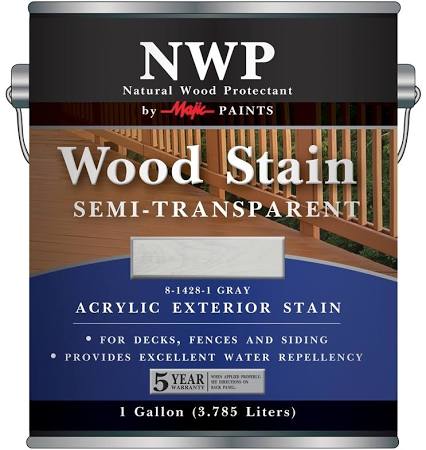 9261207 1 Gal Wood Stain Acrylic Semi Transparent Gray Paint