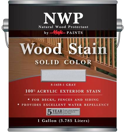 9261249 1 Gal Wood Stain Acrylic Solid Clear Gray Paint