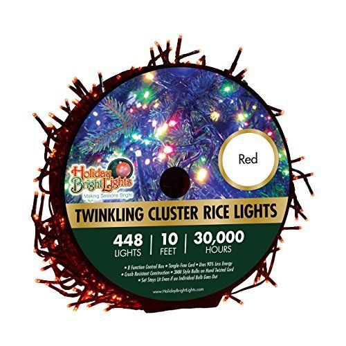 Nu Tsai Capital Dba 7885171 10 Ft. Cluster Rice Christmas Light Reel - Red, 448 Lights