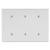 4592267 3 Gang Blank Strap Mount Wall Plate - White