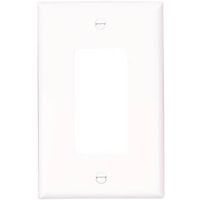 Cooper Industries 9234808 1 Gang Decorator Poly Mid Wall Plate - White