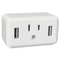 American Tack & Hardware 7231426 Cube Outlet Night Light With Dual Usb Outlet - White