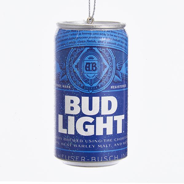 4826525 3 In. Bud Light Beer Can Christmas Ornament - Blue