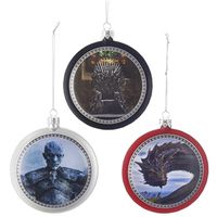 5425152 86 Mm Game Of Thrones 3 Assorted Christmas Disc Ornament