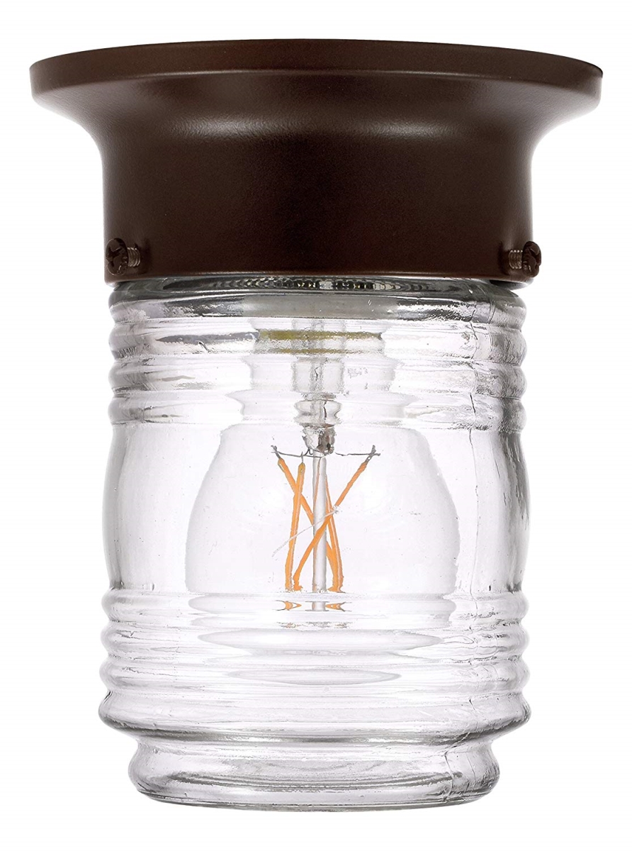 3890738 Standard Jelly Jar Light, Black With Clear Lens