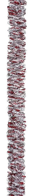 Holidaytrims 8327561 Delux Angle Hair Snow Garland, Red & Silver