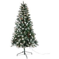 5531504 3 Ft. Prelit Spruce Frost Artificial Christmas Tree With Clear Lights