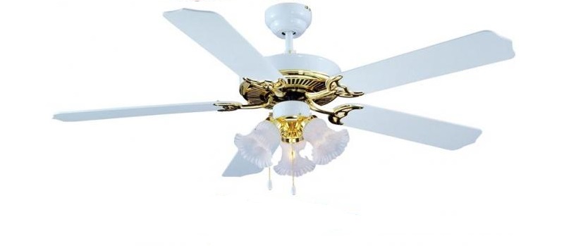 9394180 Dual Mount Ceiling Fan With 3 Light Kit, Brown - 52 In.