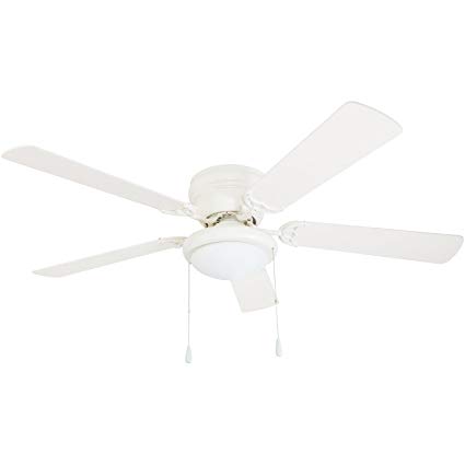 9483074 52 In. Ceiling Fan With 5 Hugger, Bold White