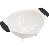 7346067 Touch Plastic Colander Bowl, White