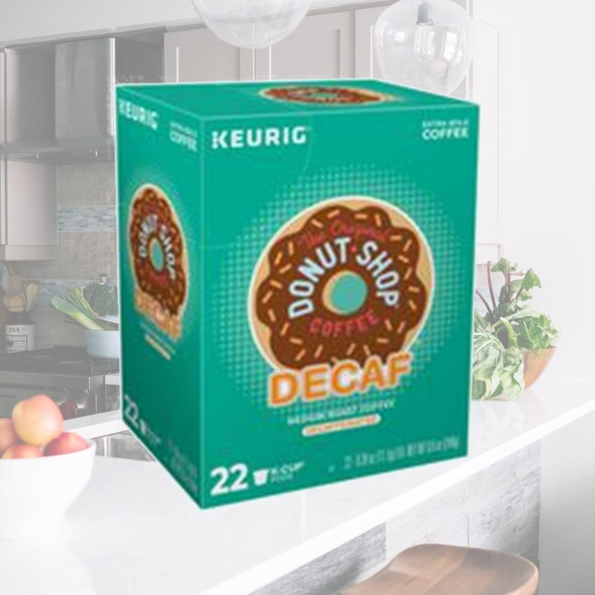 Picture of Keurig Green Mountain 99119 Medium Roast Donut Shop Decaf Coffee K-Cups