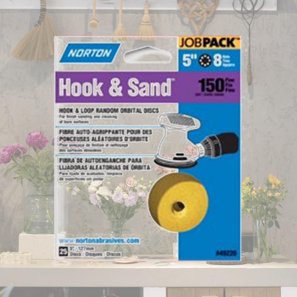 Picture of Norton 49220 5 In. Hook & Sand Disc 8 Hole 150 Grit