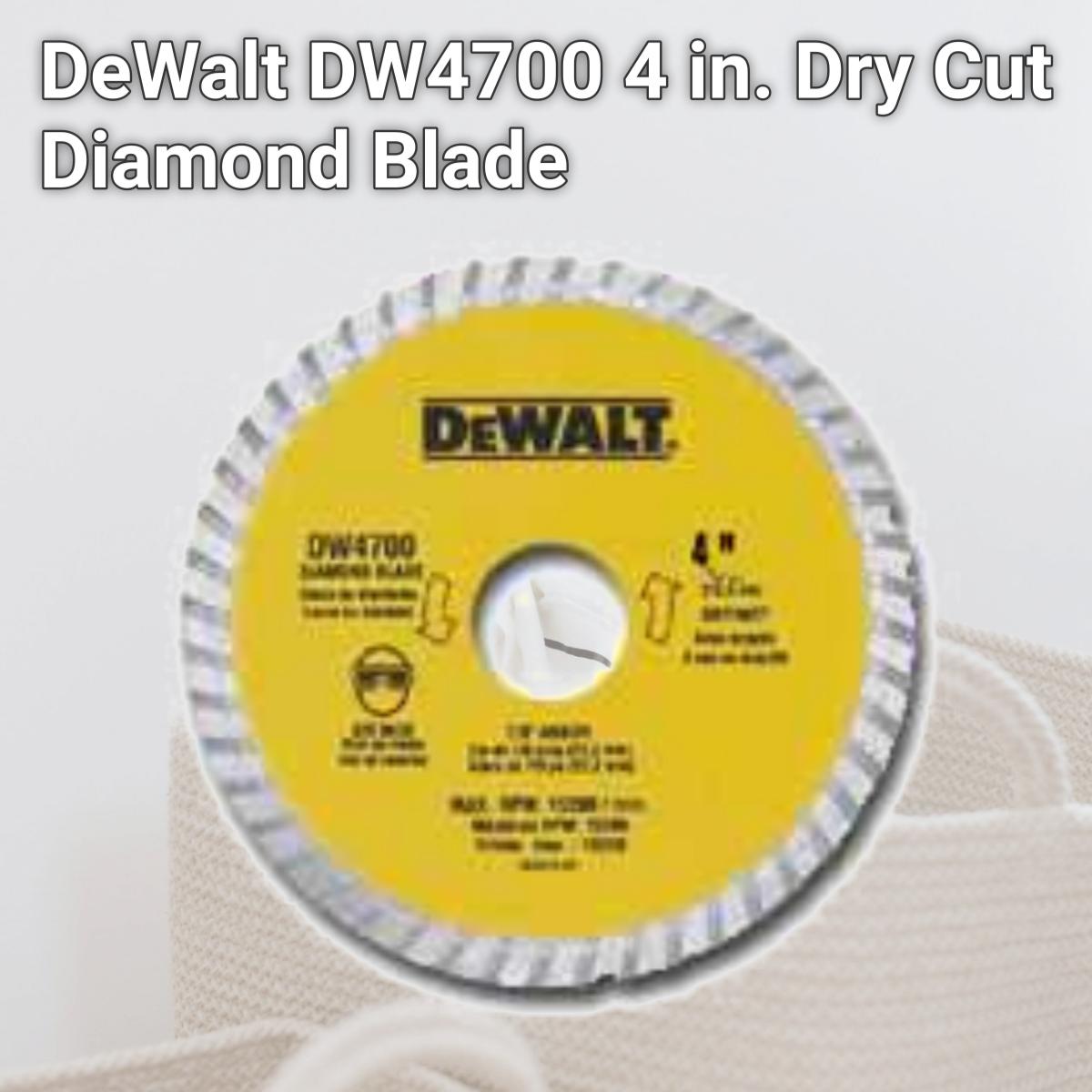 Picture of DeWalt DW4700 4 in. Dry Cut Diamond Blade