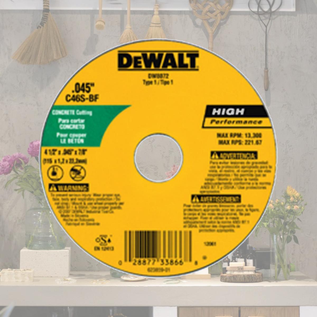 Picture of DeWalt DW8072 4.5 x 0.045 x 0.88 in. Concrete Or Masonry