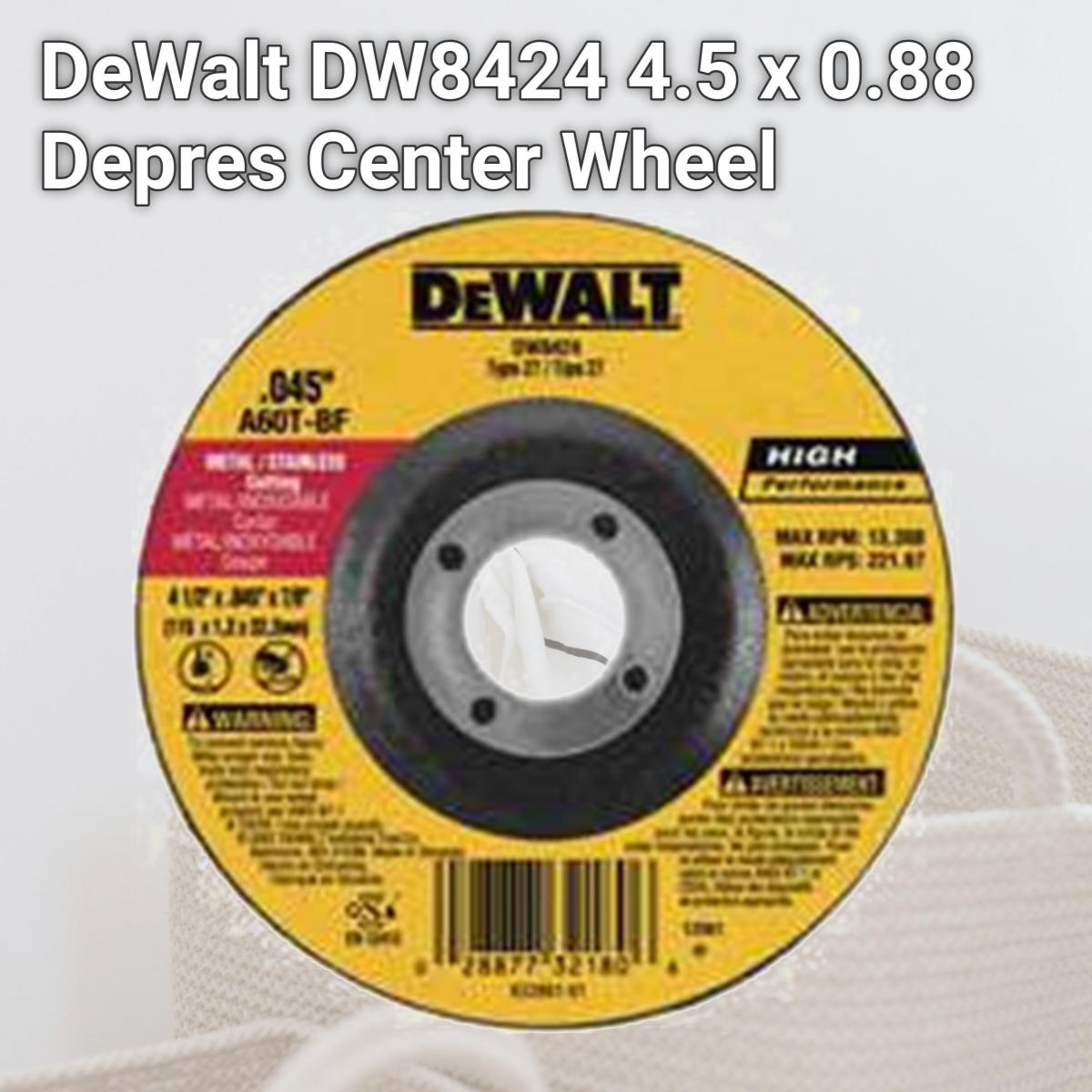 Picture of DeWalt DW8424 4.5 x 0.88 Depres Center Wheel