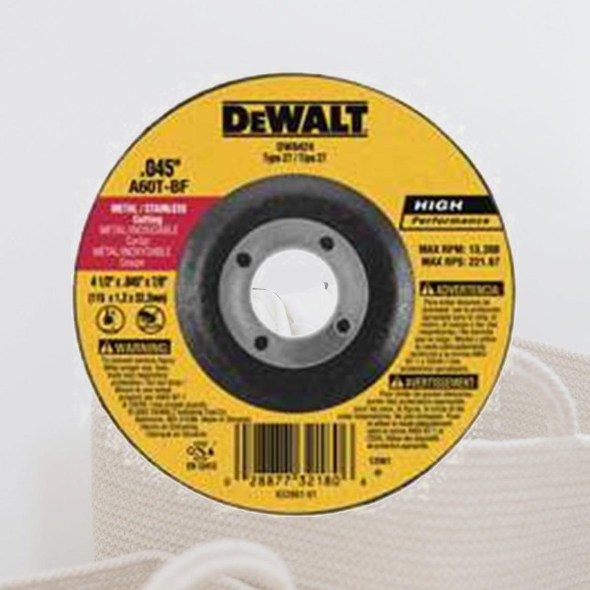 Picture of DeWalt DW8424 4.5 x 0.88 Depres Center Wheel