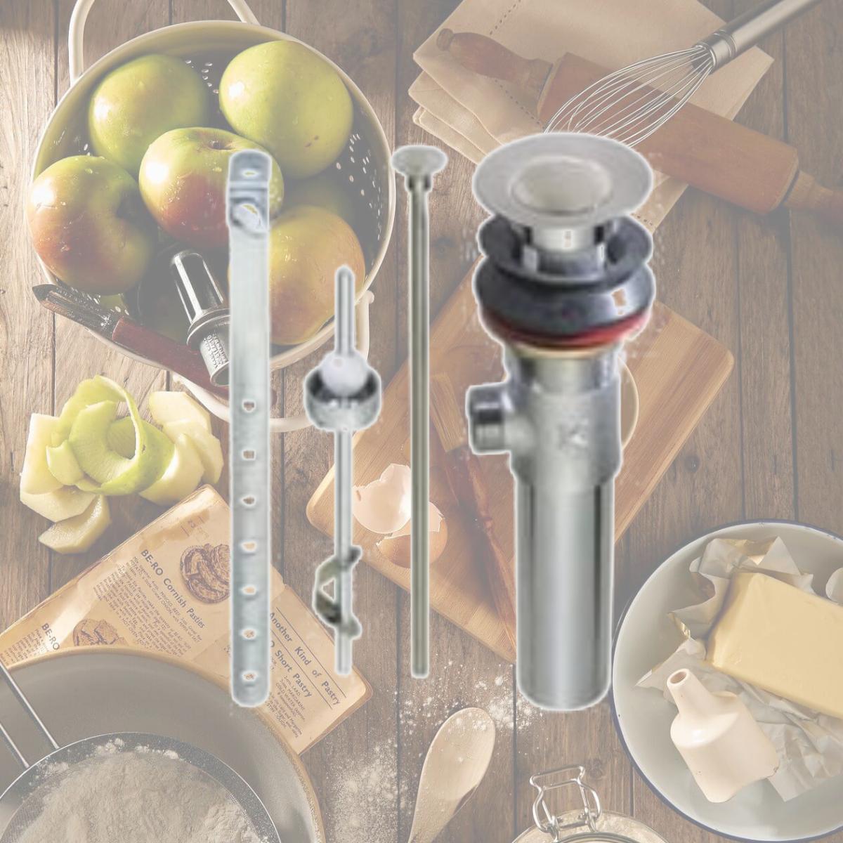 Picture of Plumb Pak K820-77BN Mechanical Sink Pop-Up Assembly- Brushed Nickel 1.25 With 4 in. Tail-Piece