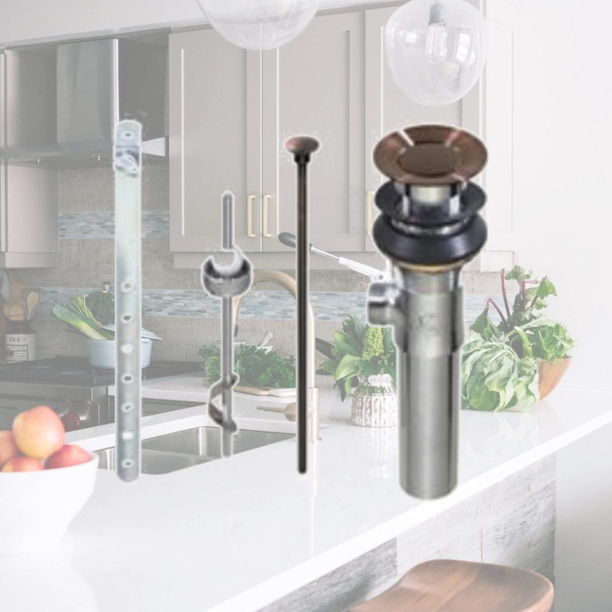Picture of Plumb Pak K820-77VB Mechanical Sink Pop-Up Assembly- Venetian Bronze 1.25 With 4 in. Tailpiece.