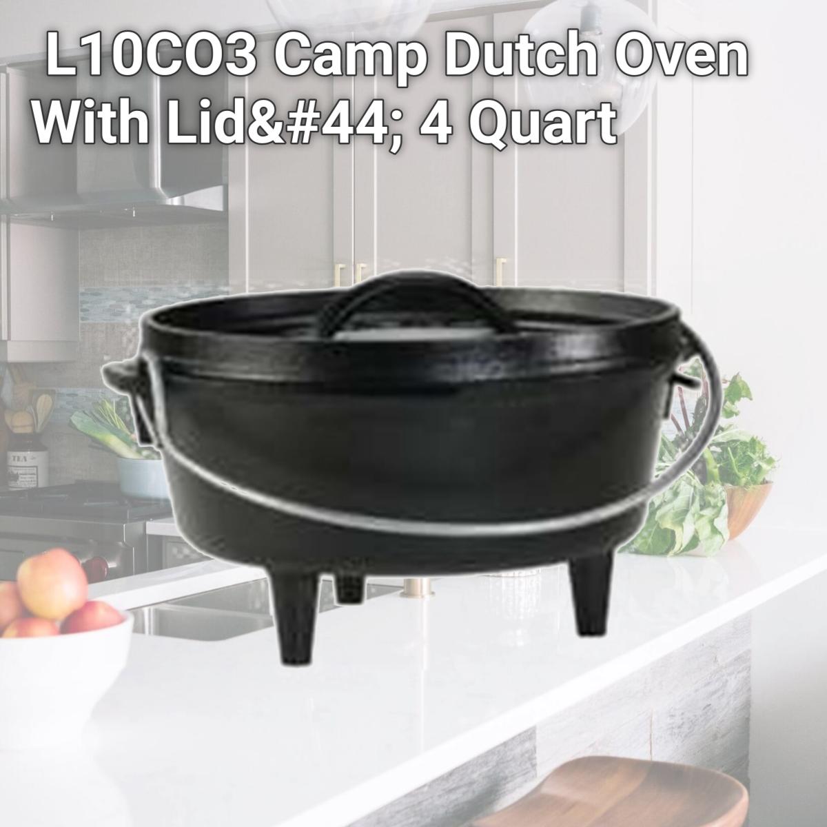 Picture of Lodge Mfg L10CO3 Camp Dutch Oven With Lid, 4 Quart