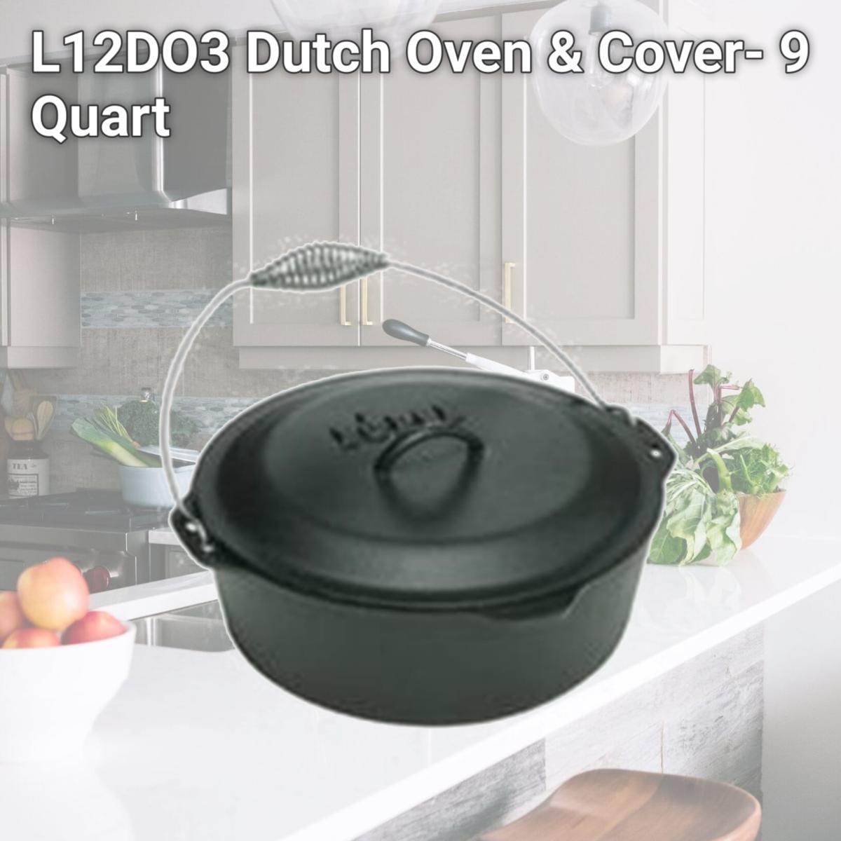 Picture of Lodge Mfg L12DO3 Dutch Oven & Cover- 9 Quart