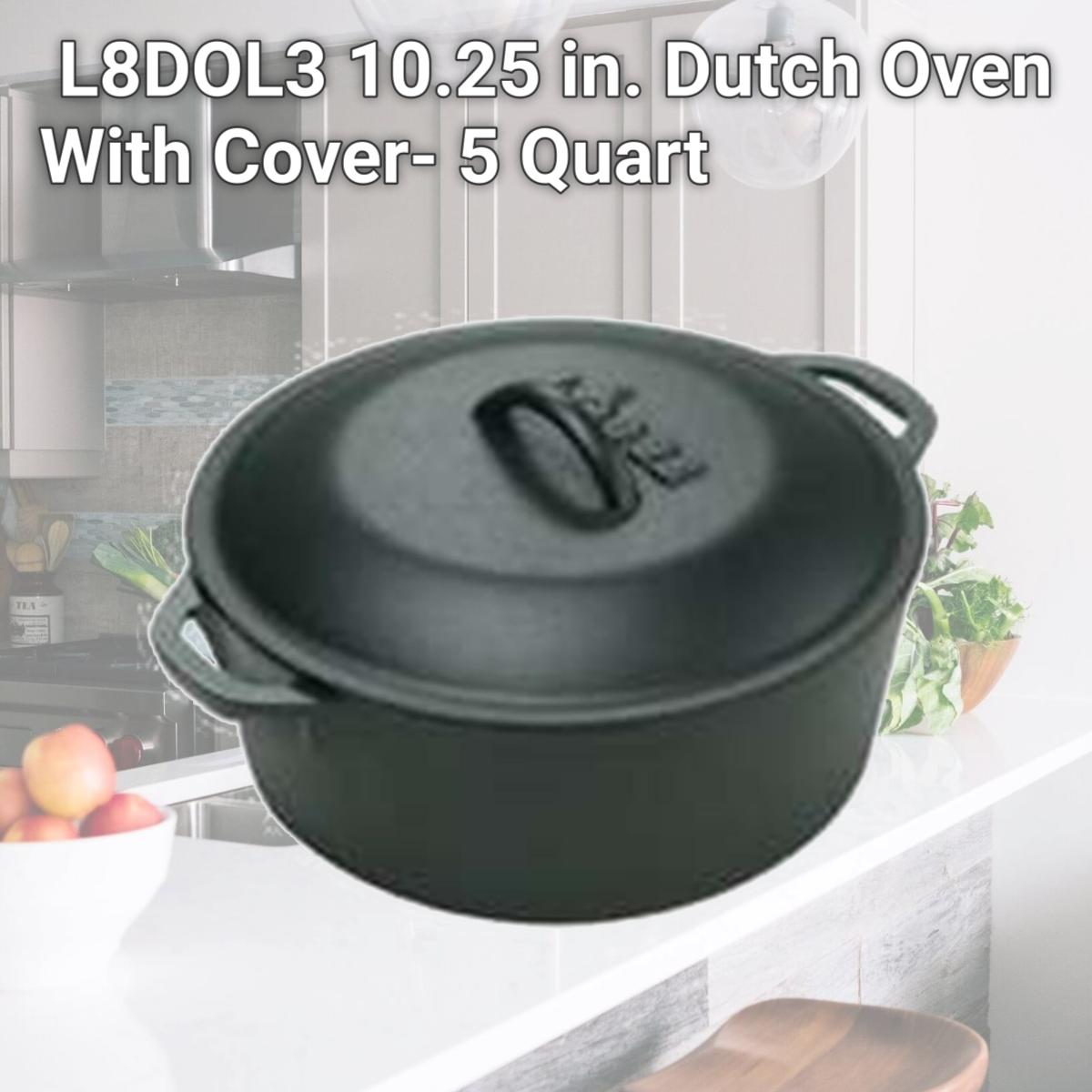 Picture of Lodge Mfg L8DOL3 10.25 in. Dutch Oven With Cover- 5 Quart