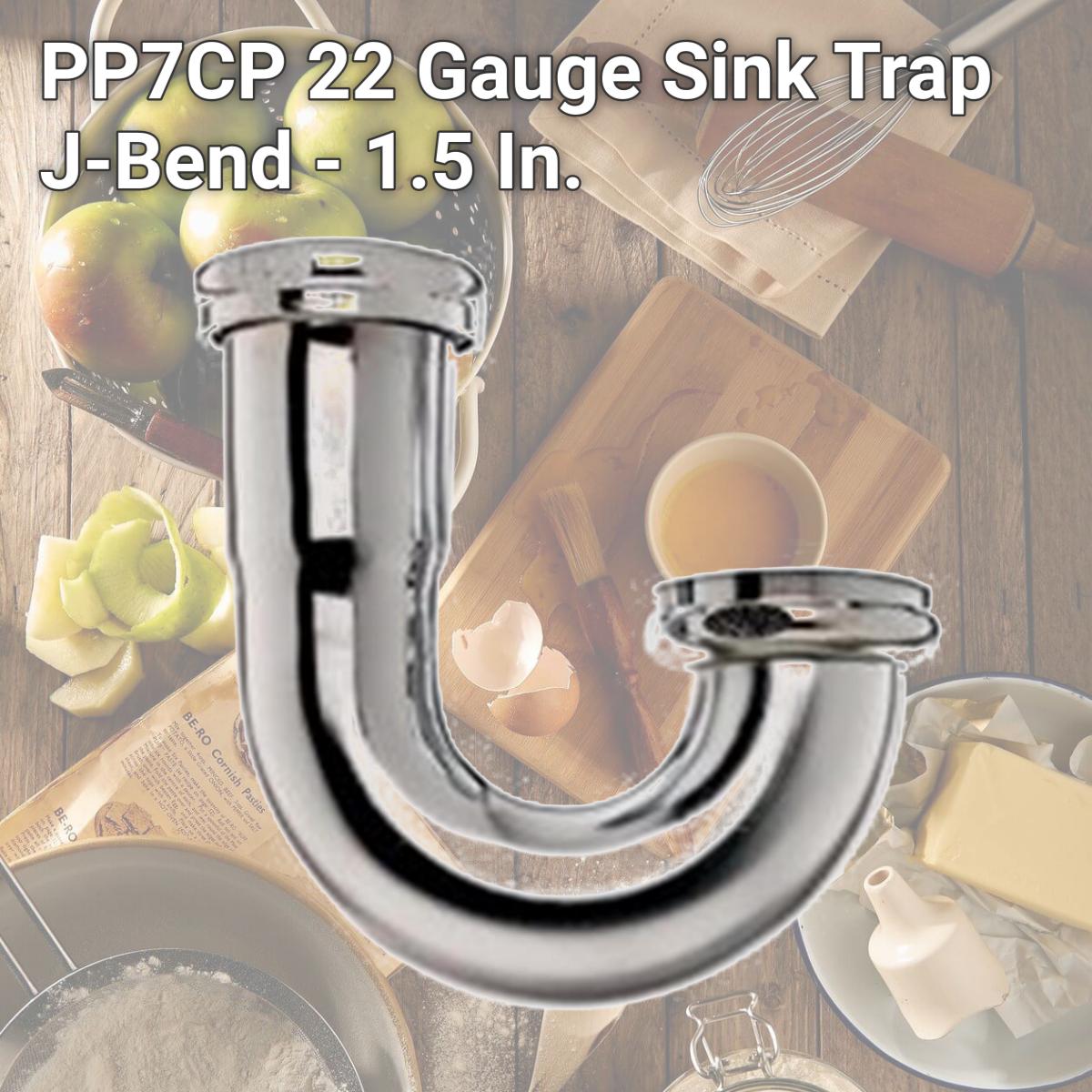 Picture of Plumb Pak PP7CP 22 Gauge Sink Trap J-Bend - 1.5 In.