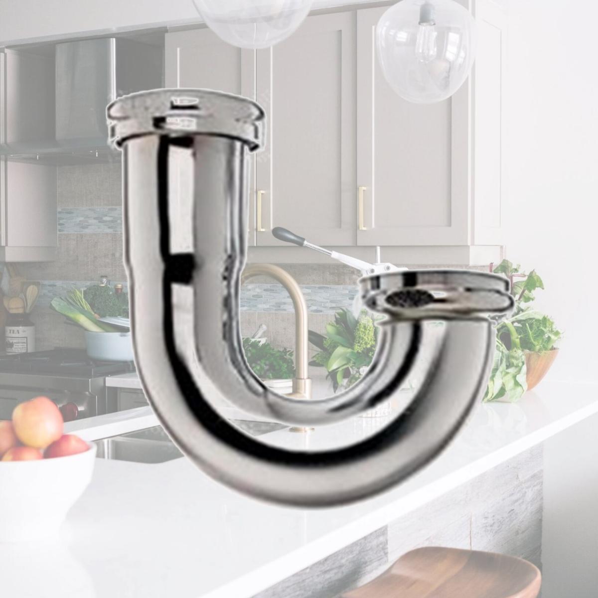 Picture of Plumb Pak PP7CP 22 Gauge Sink Trap J-Bend - 1.5 In.