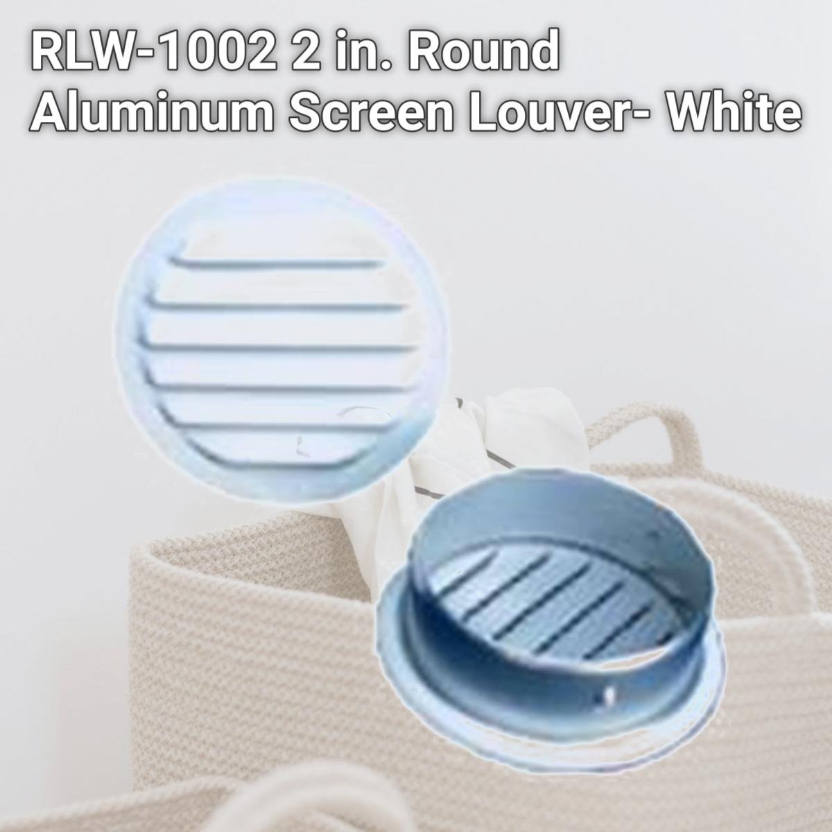 Picture of Maurice Franklin RLW-1002 2 in. Round Aluminum Screen Louver- White
