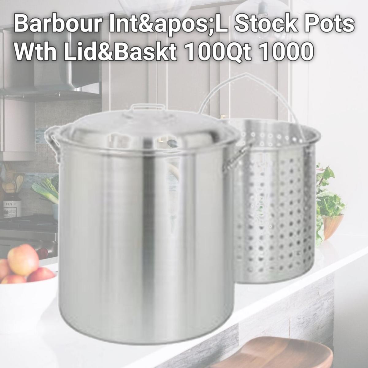 Picture of Barbour Int'L Stock Pots Wth Lid&Baskt 100Qt 1000