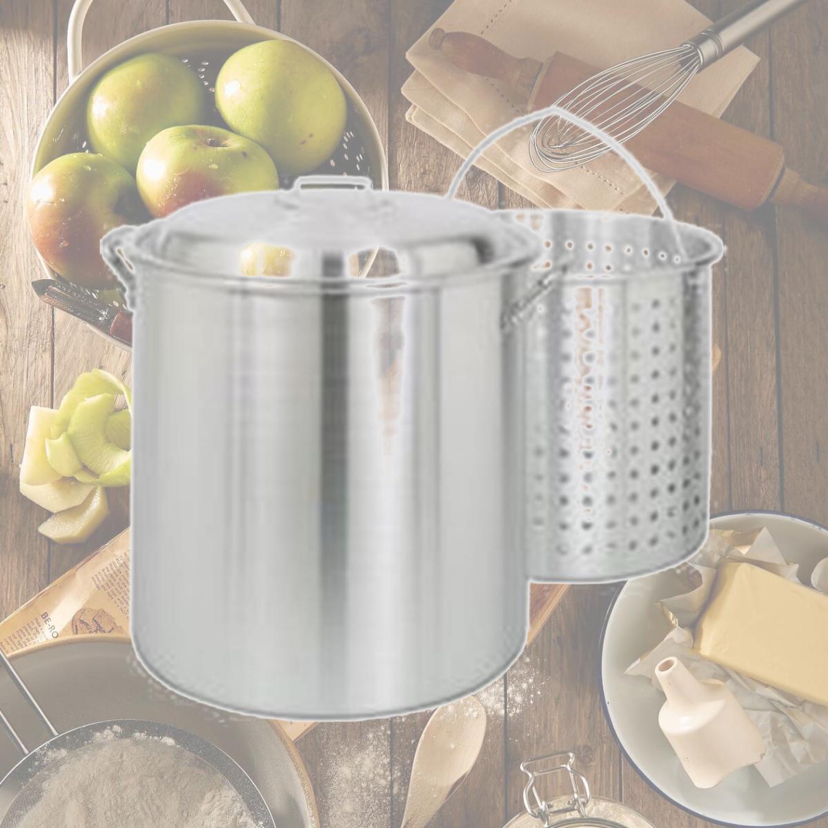 Picture of Barbour Int'L Stock Pots Wth Lid&Baskt 100Qt 1000
