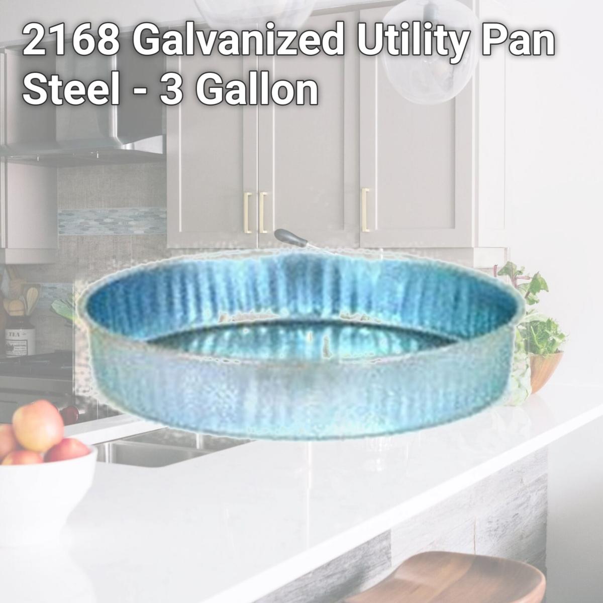 Picture of Behrens 2168 Galvanized Utility Pan Steel - 3 Gallon