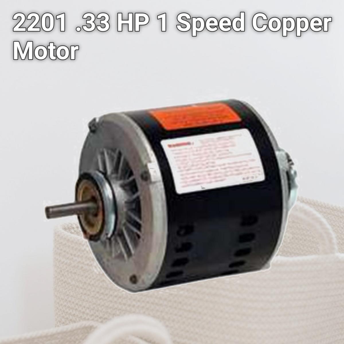 Picture of Dial 2201 .33 HP 1 Speed Copper Motor