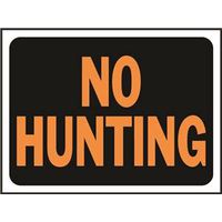 0111245 Sign No Hunting 9 X 12 In. Plast - Case Of 10